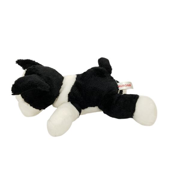 Aurora Flopsie Buster Boston Terrier Dog Plush Black White Stuffed Animal 2016 - Picture 3 of 10
